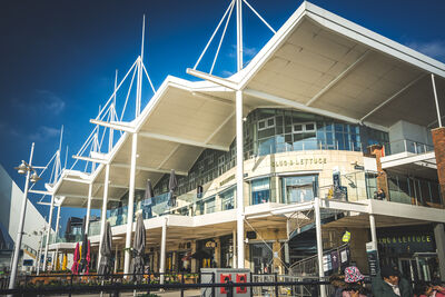 Exterior of gunwharf quays facade